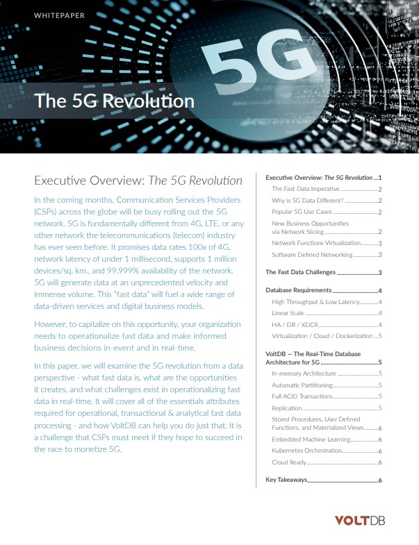 Volt Active Data Whitepaper: The 5G Revolution